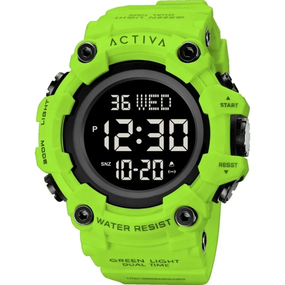 ACTIVA Green Digital Men's Watch 52mm